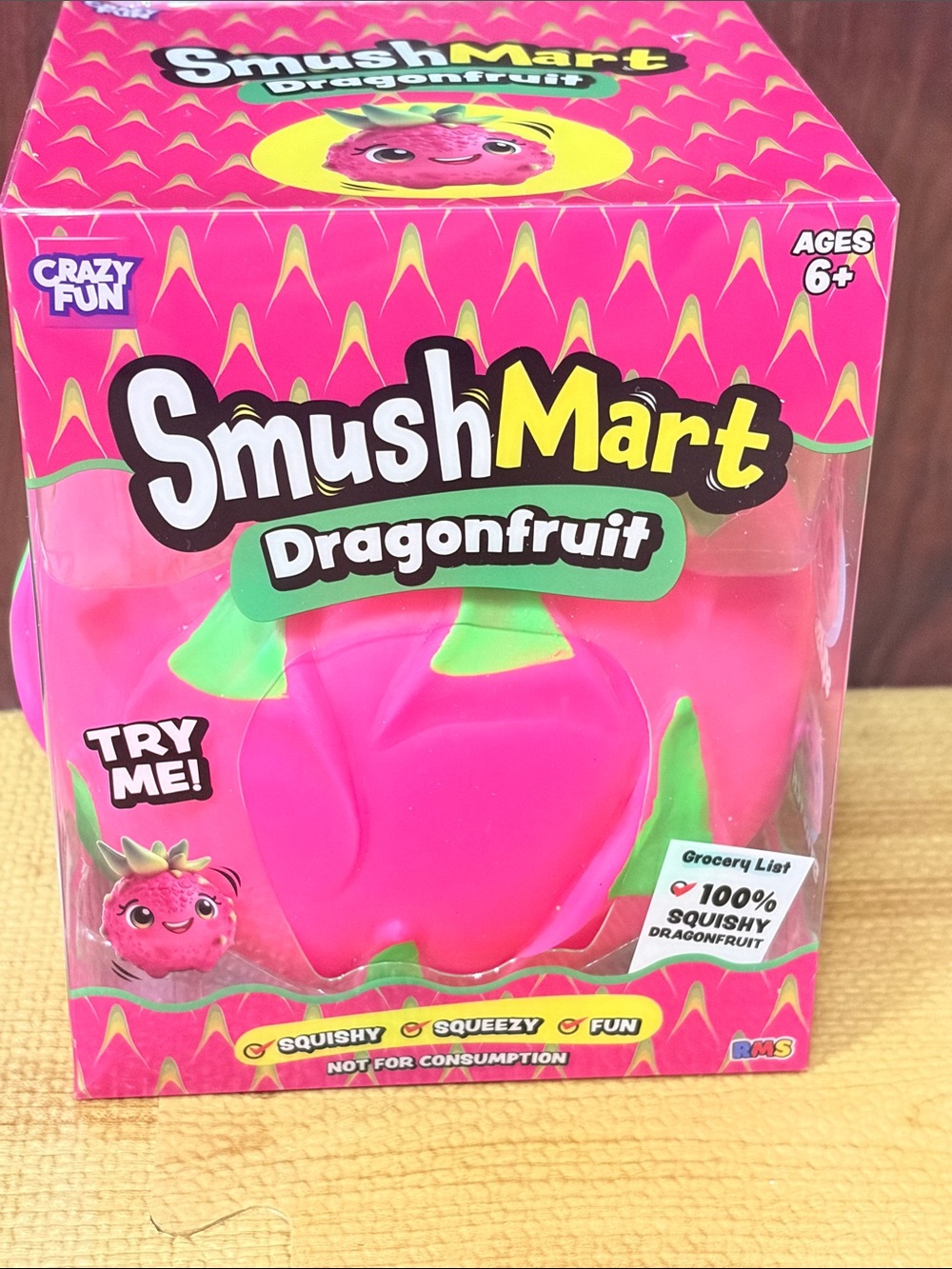 Dragonfruit Squishy Toy - Pink & Green